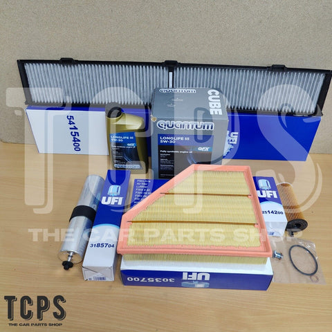 FOR BMW 118d 120d 123d E82 2007-13 UFI FILTER PACK WITH 6L LONGLIFE ENGINE OIL