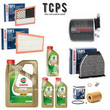FOR MERCEDES C320 W204 3.0 CDI 2007-15 COMPLETE BOSCH SERVICE KIT & 6L CASTROL