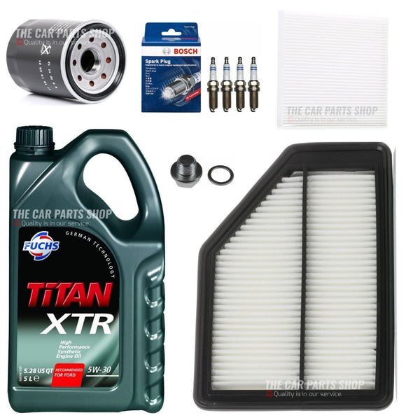 FOR HONDA CR-V 2.0 I-VTEC PETROL MK3 FULL SERVICE KIT 5L 5W30 BOSCH PLUGS