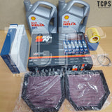 FITS BMW M2 COMPETITION F87 FULL SERVICE KIT 10L SHELL HX8 K&N AIR FILTER KIT OE