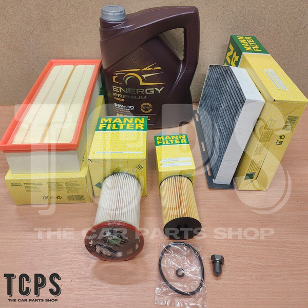 FOR VW PASSAT 2.0 TDI B6 05-10 ALL NEW MANN FILTERS KIT WITH 5L 5W30 OIL