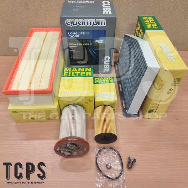 FOR VW TIGUAN 2.0 TDI 5N 2007-18 5L QUANTUM OIL WITH ALL NEW MANN FILTERS KIT