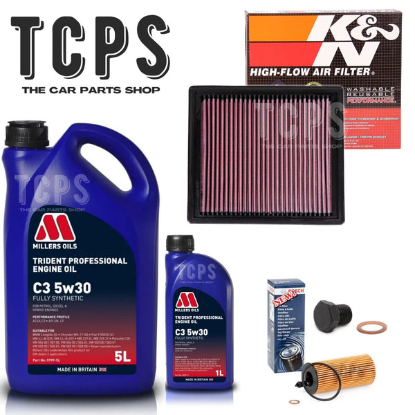 FOR BMW 318D 320D 325D F34 2013-2018 PERFORMANCE K & N AIR BOSCH OIL FILTERS KIT