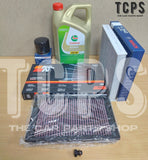 FOR AUDI A3 1.5 TFSI 8V SERVICE KIT 5L CASTROL K&N AIR BOSCH OIL POLLEN PLUG