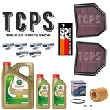 FOR BMW M3 F80 SERVICE KIT 7L CASTROL 2X K & N FILTERS OIL FILTER 6 SPARK PLUGS