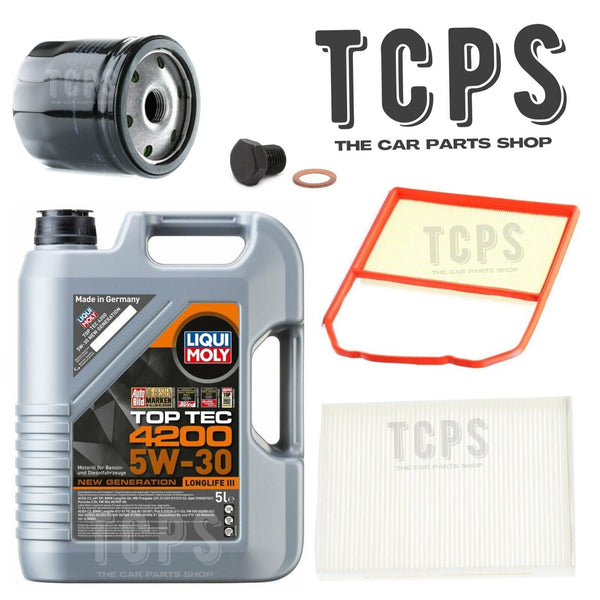 FOR VW UP 1.0 PETROL MK1 SERVICE KIT  5L LIQUI MOLY 5W30 & AIR OIL POLLEN