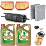FITS BMW M5 F10 FULL SERVICE KIT 10L CASTROL & AIR FUEL OIL CABIN SET PLUG