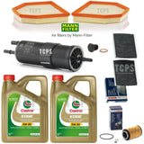 FITS BMW M5 F10 SERVICE KIT 10L CASTROL MANN AIR + BOSCH FILTERS AIR OIL POLLEN