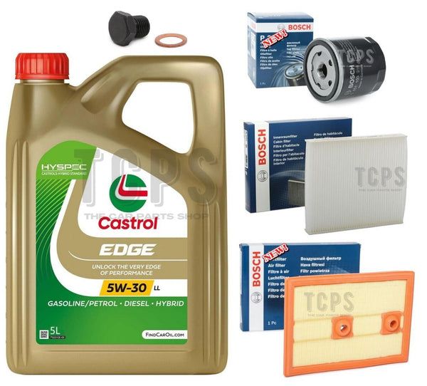 FOR SKODA OCTAVIA 1.4 TSI PETROL MK3 BOSCH SERVICE KIT WITH 5L CASTROL