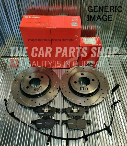 FOR RANGE ROVER SPORT MK1 DRILLED GROOVED BREMBO FRONT DISCS 380MM PADS SENSOR