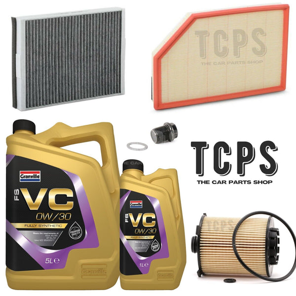 FOR VOLVO XC60 D4 15-17 SERVICE KIT 6L 0W30 WITH AIR CABIN OIL FILTER