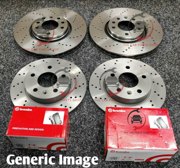 FITS SEAT IBIZA SPORTCOUPE 1.4 TSI MK4 DRILLED FRONT REAR DISCS + BREMBO PADS