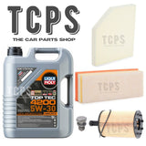 FOR AUDI A5 2.0 TDI MK1 SERVICE KIT 5L LIQUI MOLY TOP TEC + CABIN AIR OIL