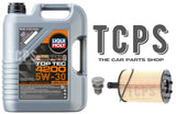 FOR AUDI A5 2.0 TDI MK1 SERVICE KIT OIL FILTER SUMP PLUG & 5L LIQUI MOLY