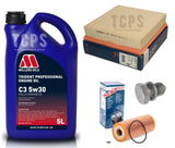 FOR AUDI A4 1.9 TDI MK3 BOSCH SERVICE KIT 5L MILLERS AND BOSCH OIL AIR FILTER