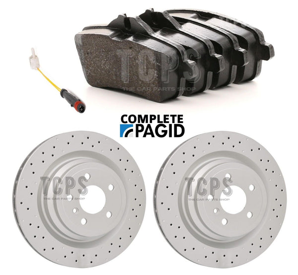 FOR MERCEDES ML350 BLUETEC W166 PAGID REAR BRAKE DISCS 330MM & PADS & SENSOR