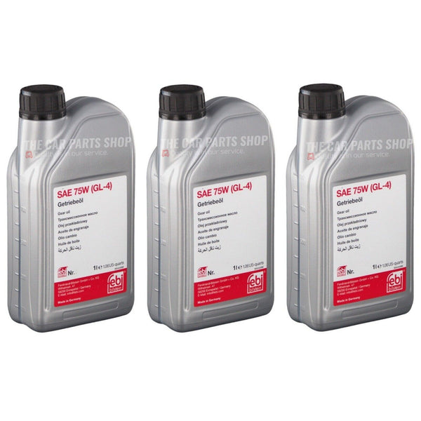 FOR VW TRANSPORTER T30 2.0 TDI MK5 T5 PREMIUM FEBI MANUAL GEAR OIL 75W 3 LITRES