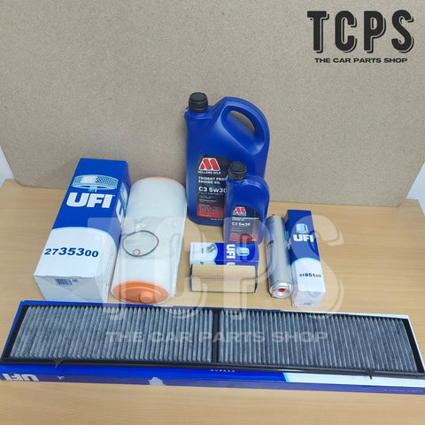 FOR BMW 320D E90 OE UFI SERVICE KIT 6L MILLERS OIL 5W30 AND UFI FILTERS