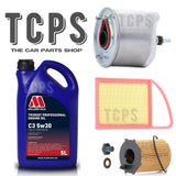 FOR CITROEN BERLINGO 1.6 HDI 2008+ SERVICE KIT FUEL OIL AIR MILLERS 5W30 OIL