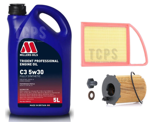 FOR CITROEN BERLINGO 1.6 HDI 2008+ SERVICE KIT AIR AND OIL KIT MILLERS 5W30