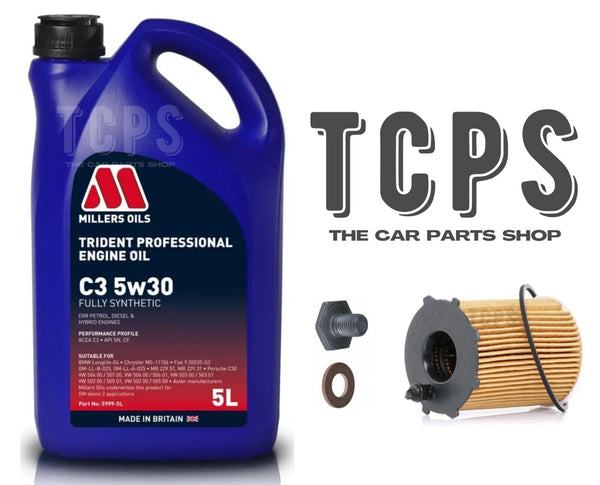 FOR CITROEN BERLINGO 1.6 HDI 2008+ SERVICE KIT 5L MILLERS TRIDENT 5W30 & FILTER