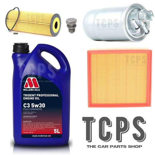 FOR AUDI A4 2.0 TDI MK3 B7 S-LINE SERVICE KIT FUEL AIR OIL FILTER AND 5L MILLERS