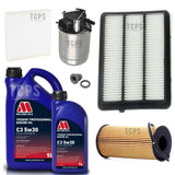 FOR NISSAN QASHQAI 1.5 DCI E6 FULL SERVICE KIT WITH MILLERS MOTOR OIL 6LTR