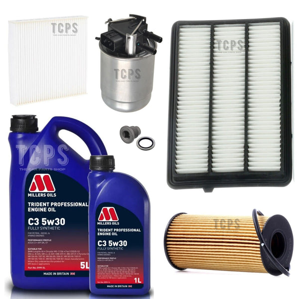 FOR NISSAN QASHQAI 1.5 DCI E6 FULL SERVICE KIT WITH MILLERS MOTOR OIL 6LTR