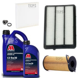 FOR NISSAN QASHQAI 1.5 DCI E6 FULL SERVICE KIT 6L MILLERS AND AIR OIL CABIN FILT