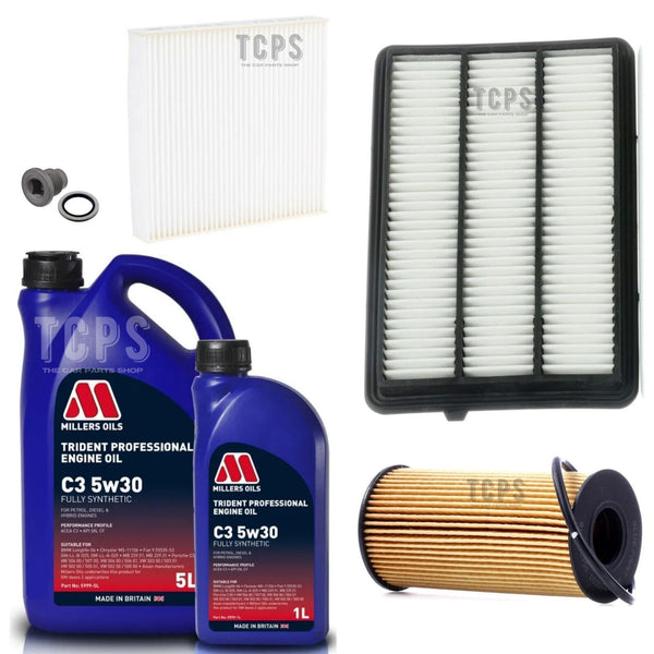 FOR NISSAN QASHQAI 1.5 DCI E6 FULL SERVICE KIT 6L MILLERS AND AIR OIL CABIN FILT