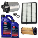 FOR NISSAN QASHQAI 1.5 DCI E6 FULL SERVICE KIT 6L MILLERS + FUEL OIL AIR PACK