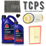 FOR AUDI S3 12-20 8V SERVICE KIT 6L MILLERS & AIR OIL CABIN SUMP PLUG