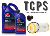FOR AUDI S3 12-20 8V SERVICE KIT 6L MILLERS 5W30 LONGLIFE OIL FILTER & PLUG