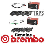FOR JAGUAR XF 2.2D LUXURY MK1 BREMBO FRONT & REAR BRAKE PADS & SENSORS