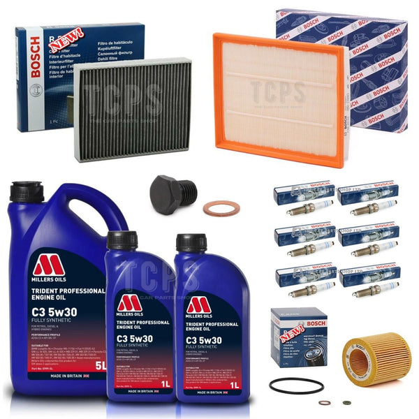 FOR BMW 1 SERIES M135i PETROL F21 FULL BOSCH SERVICE KIT WITH MILLERS 7L
