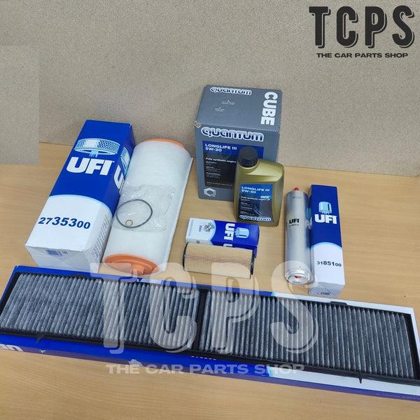 FOR BMW X3 2.0D E83 FULL UFI SERVICE KIT 6L QUANTUM OIL AIR OIL FUEL CABIN PLUG