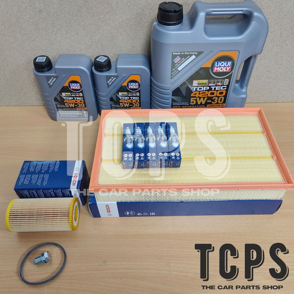 FOR AUDI RS3 2.5 TFSI 8V BOSCH SERVICE KIT 7L LIQUI MOLY & AIR OIL & BOSCH PLUGS