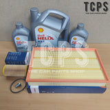 FITS AUDI RS3 2.5 TFSI MK3 SERVICE KIT 7L SHELL HX8 + NEW OIL AND AIR BOSCH
