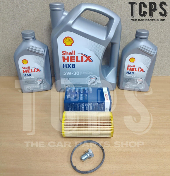 FITS AUDI RS3 2.5 TFSI MK3 BOSCH SERVICE KIT 7L SHELL HX8 OIL CHANGE KIT SUMP PL