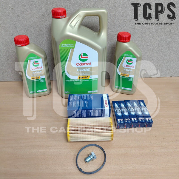 TO FIT AUDI RS3 2.5 TFSI MK3 BOSCH SERVICE KIT 7L CASTROL LL & BOSCH PLUGS FILT