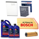 FITS MERCEDES C300 AMG W205 BOSCH SERVICE KIT 2 CABIN FILTERS AIR OIL MILLERS 7L