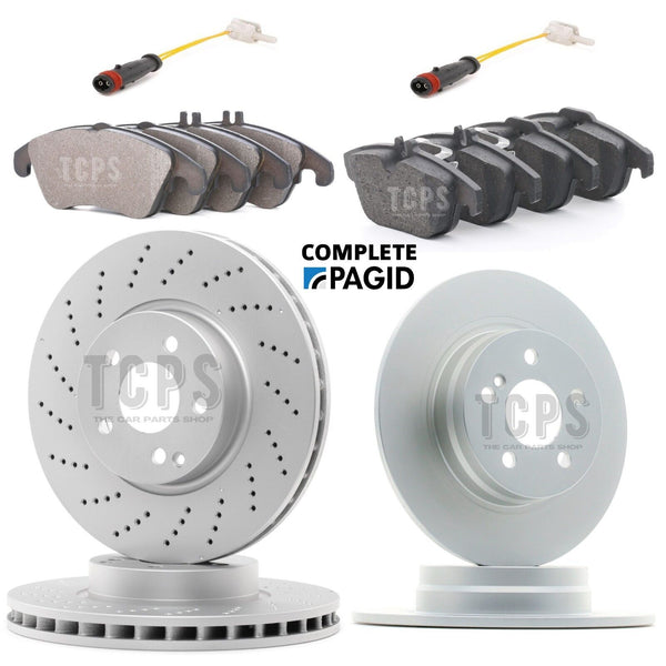 FOR MERCEDES E350 BLUETEC COUPE C207 PAGID ALL ROUND BRAKE DISCS & PADS SENSORS