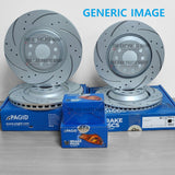 FOR BMW 330D F30 F31 PAGID DRILLED GROOVED BRAKE DISCS & PADS & SENSORS