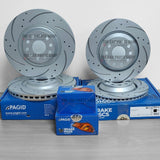 FOR SKODA OCTAVIA 2.0 TSI VRS 245BHP MK3 PAGID DRILLED GROOVED DISCS PAGID PADS