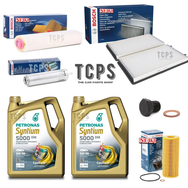 FOR BMW 730D SPORT E65 FULL BOSCH SERVICE KIT WITH 10L PETRONAS 5W30