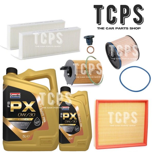 FOR PEUGEOT EXPERT MK3 1.5 HDI 2016+ 6L 0W30 AIR OIL CABIN FUEL SERVICE KIT NEW