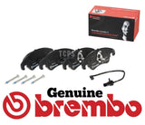FOR AUDI A6 3.0 TDI V6 MK4 BREMBO FRONT BRAKE PADS SET AND SENSOR BRAND NEW