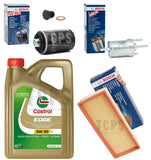 5L CASTROL EDGE AIR OIL FUEL BOSCH SERVICE KIT FOR AUDI TT 2.0 TFSI MK2