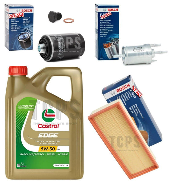 5L CASTROL EDGE AIR OIL FUEL BOSCH SERVICE KIT FOR AUDI TT 2.0 TFSI MK2