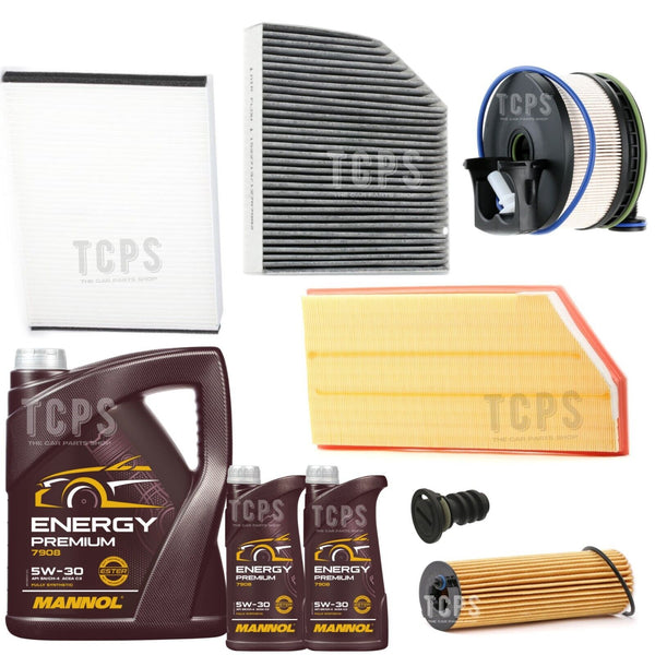 FOR MERCEDES C220D W205 COMPLETE SERVICE KIT WITH 7L MANNOL 7908